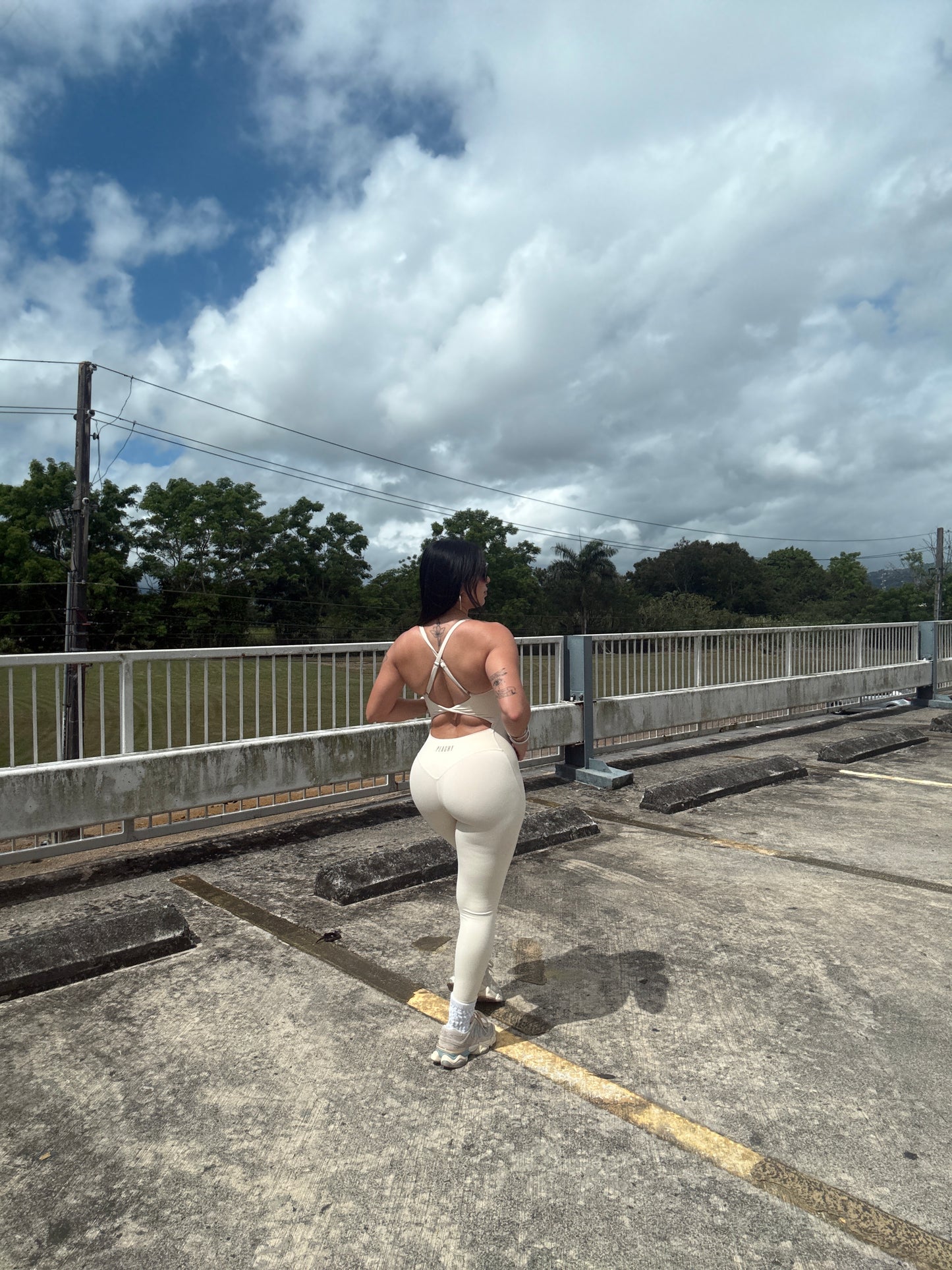 Creamy Long Jumpsuit