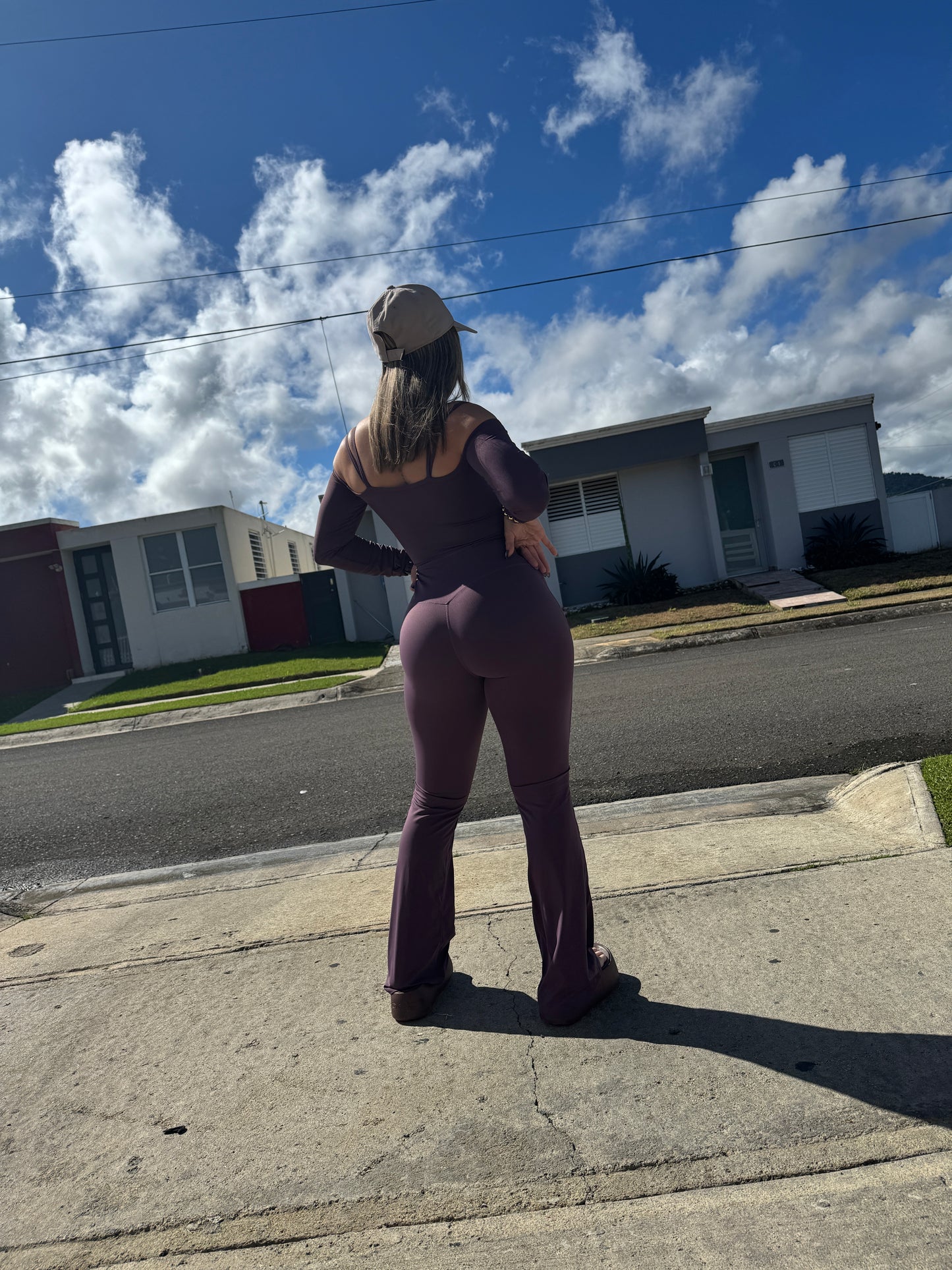 Purple Flare Jumpsuit