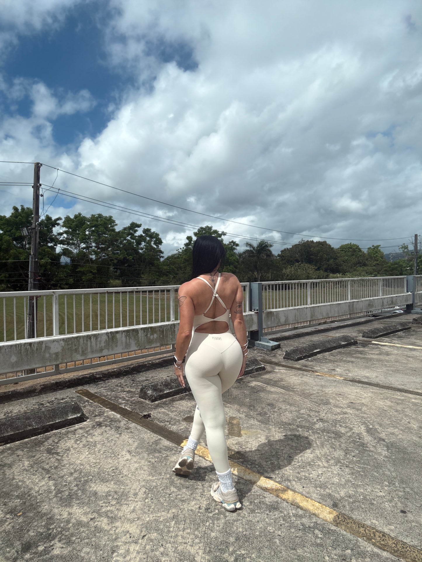 Creamy Long Jumpsuit